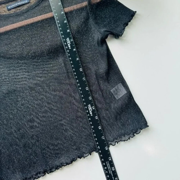 BRANDY MELVILLE Black Porter Sheer Glitter Top‎ - Picture 4 of 10